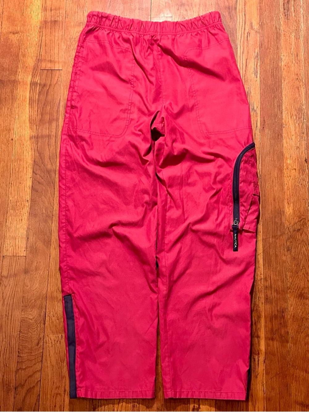 Vintage Y2K Nautica Cargo Baggy Cyber Festival Skater Red Swish Track Pants M